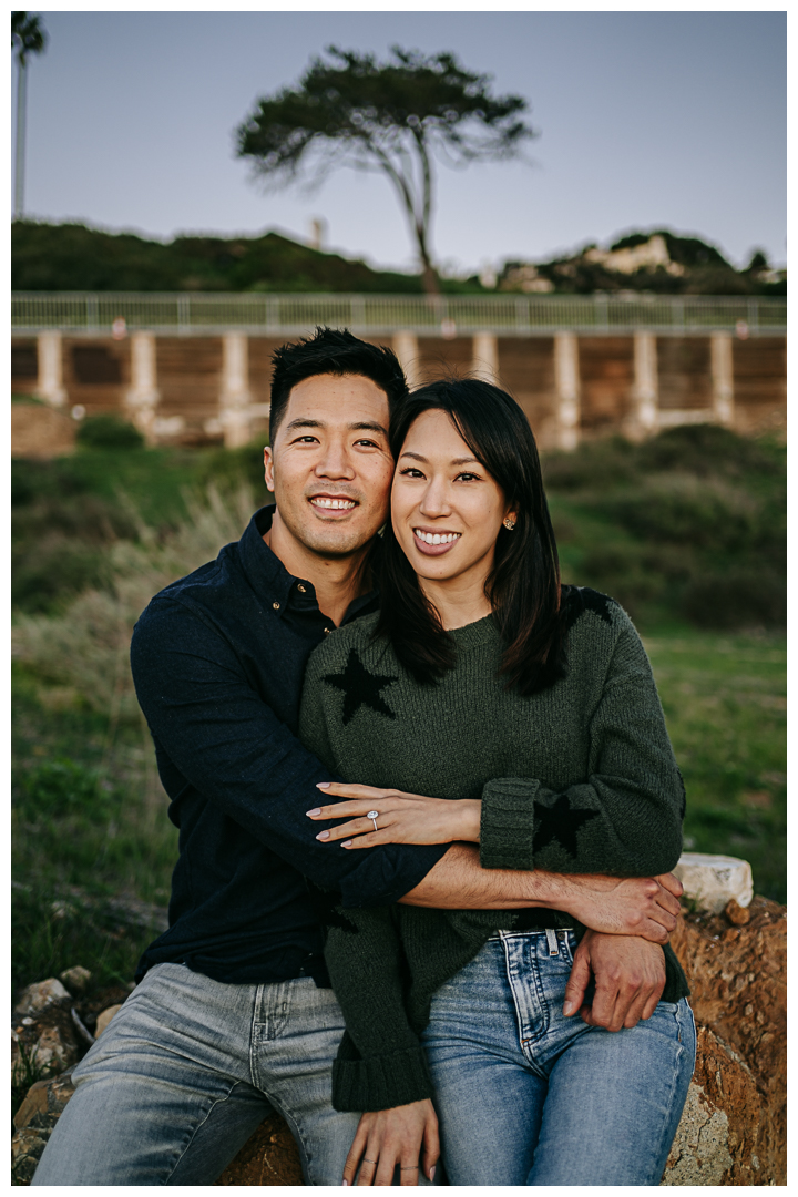 Surprise Proposal and Mini Engagement Photography at PV Secret Cove Lookout  in Palos Verdes Estates, Los Angeles, California