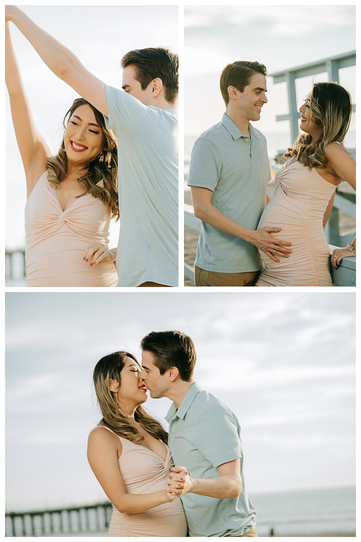 Maternity session in Manhattan Beach Pier, Los Angeles, California