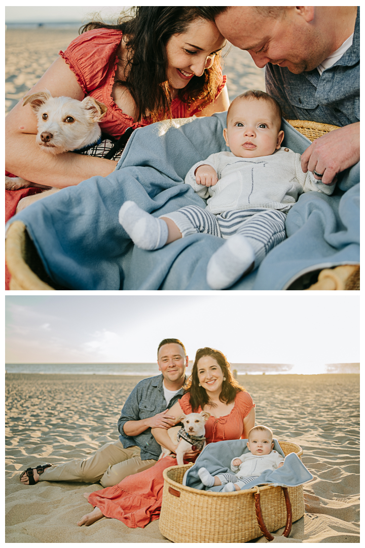 Outdoor Newborn Family Session at the El Segundo Beach, Los Angeles, California