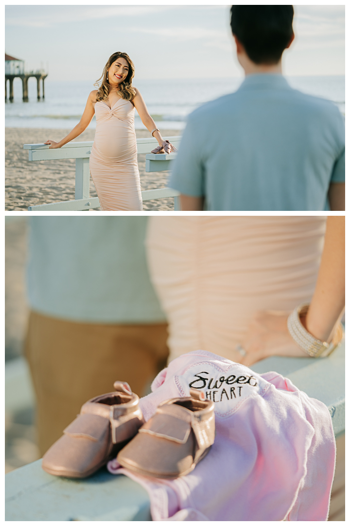 Maternity session in Manhattan Beach Pier, Los Angeles, California