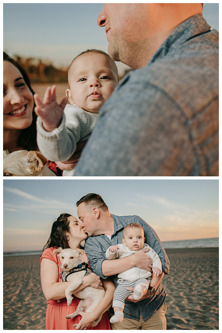 Outdoor Newborn Family Session at the El Segundo Beach, Los Angeles, California