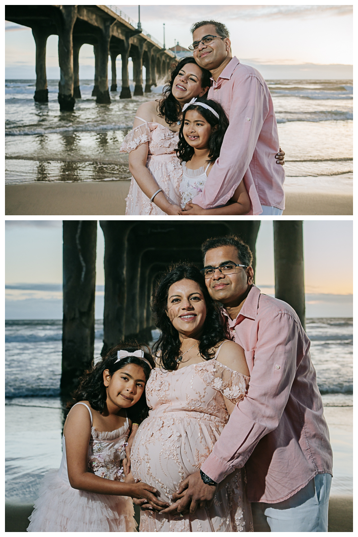 Family and Maternity Photos at Manhattan Beach, Los Angeles, California