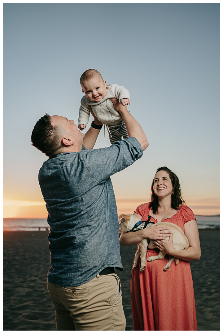 Outdoor Newborn Family Session at the El Segundo Beach, Los Angeles, California