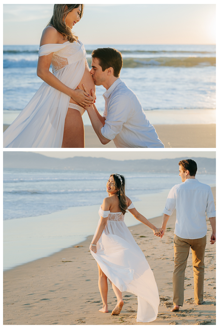 Maternity session in Manhattan Beach Pier, Los Angeles, California