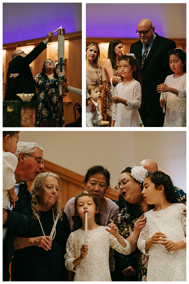 Baptism at American Martyrs Church in Manhattan Beach, Los Angeles, California