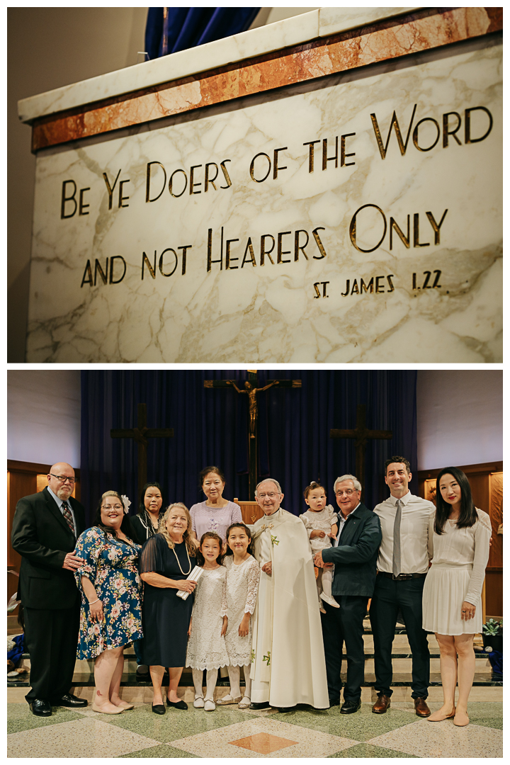 Baptism at American Martyrs Church in Manhattan Beach, Los Angeles, California