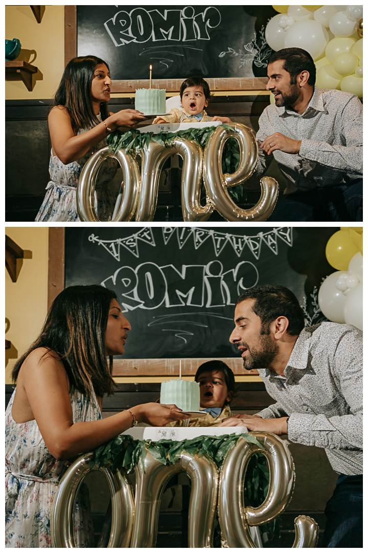 First Birthday Party Cake Smash at Tin Roof Bistro in El Segundo, Los Angeles, California