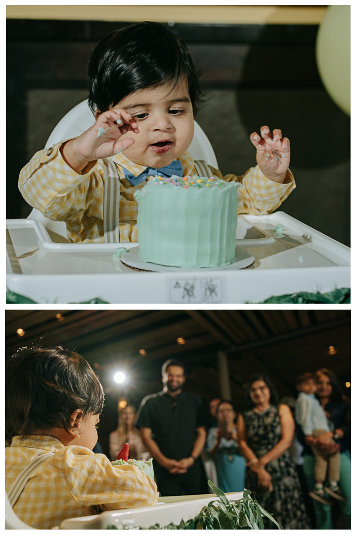 First Birthday Party Cake Smash at Tin Roof Bistro in El Segundo, Los Angeles, California