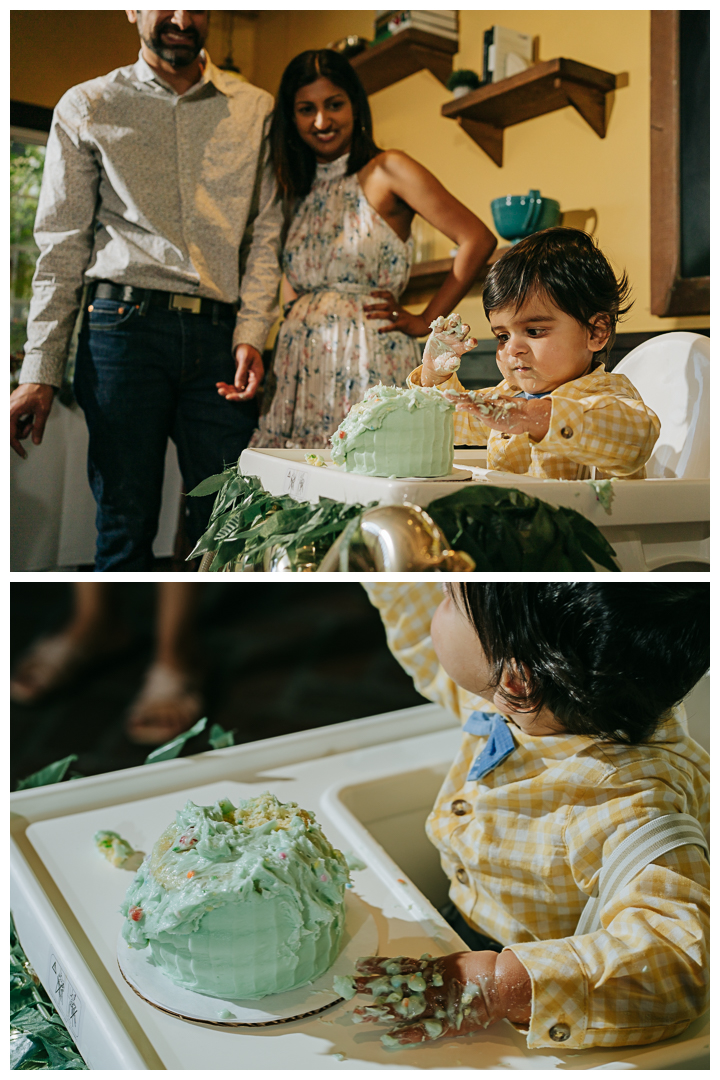 First Birthday Party Cake Smash at Tin Roof Bistro in El Segundo, Los Angeles, California