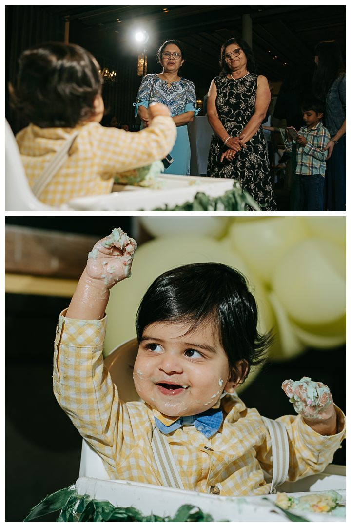 First Birthday Party Cake Smash at Tin Roof Bistro in El Segundo, Los Angeles, California