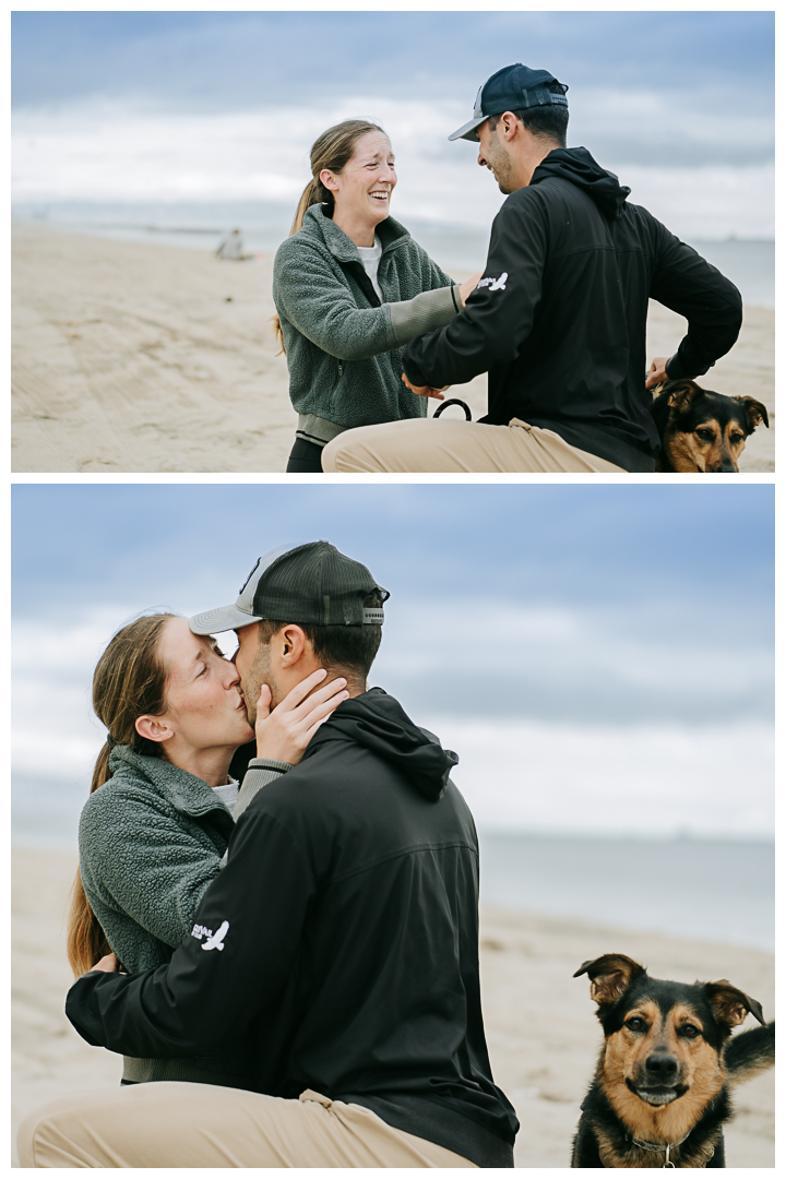 Surprise Proposal at Playa Del Rey in Los Angeles, California