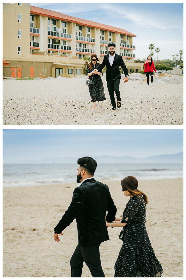 Surprise Proposal and Engagement at Hermosa Beach, Los Angeles, California