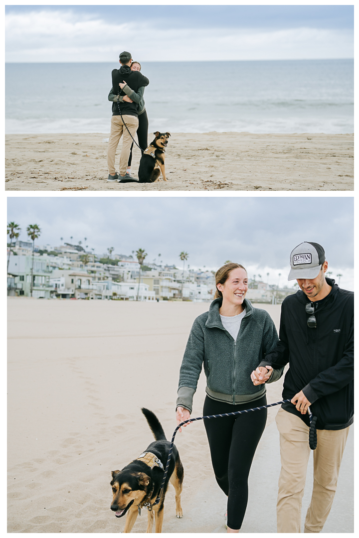 Surprise Proposal at Playa Del Rey in Los Angeles, California