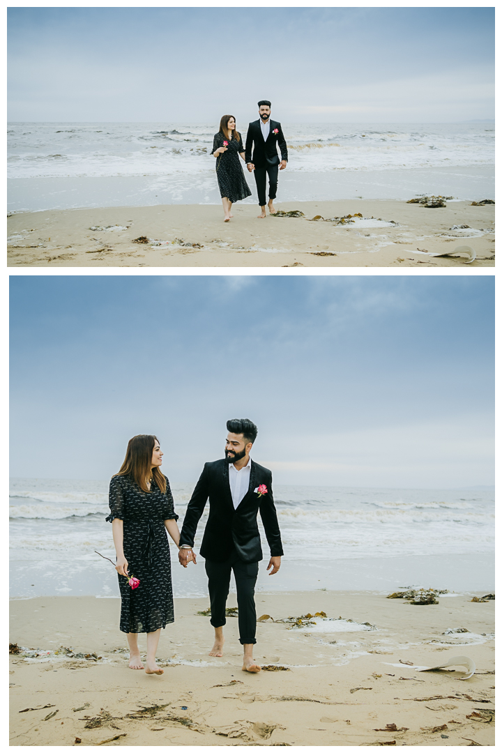 Surprise Proposal and Engagement at Hermosa Beach, Los Angeles, California