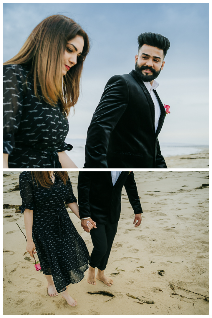 Surprise Proposal and Engagement at Hermosa Beach, Los Angeles, California