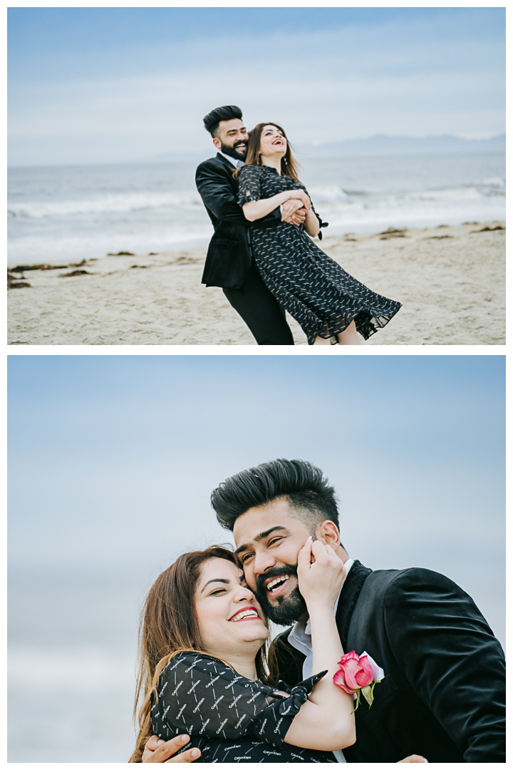 Surprise Proposal and Engagement at Hermosa Beach, Los Angeles, California