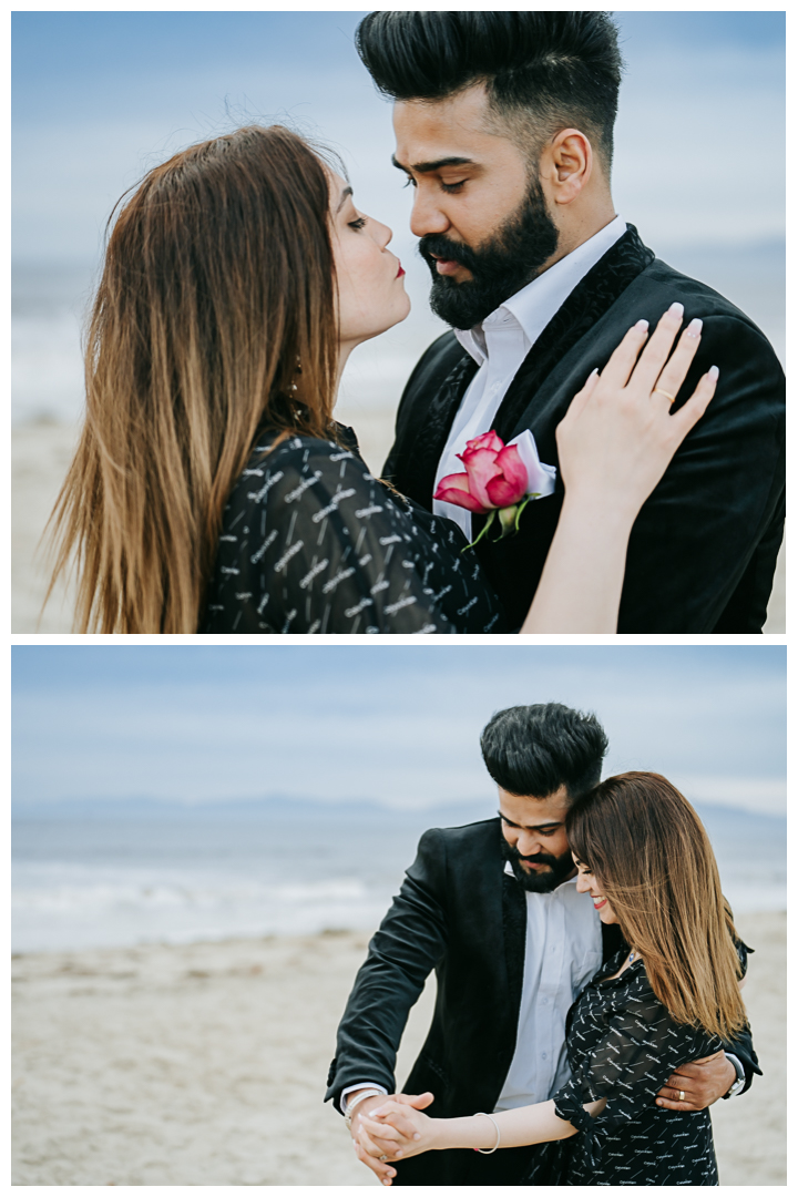 Surprise Proposal and Engagement at Hermosa Beach, Los Angeles, California