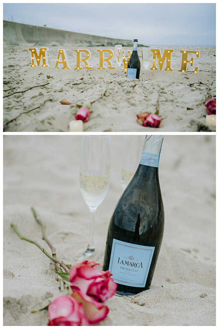 Surprise Proposal and Engagement at Hermosa Beach, Los Angeles, California