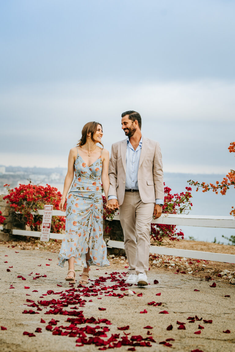Surprise Proposal and Mini Engagement at Pacific Palisades, Los Angeles, California
