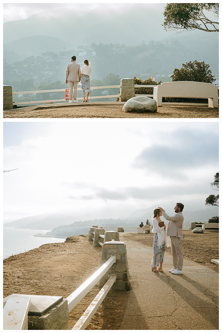 Surprise Proposal and Mini Engagement at Pacific Palisades, Los Angeles, California