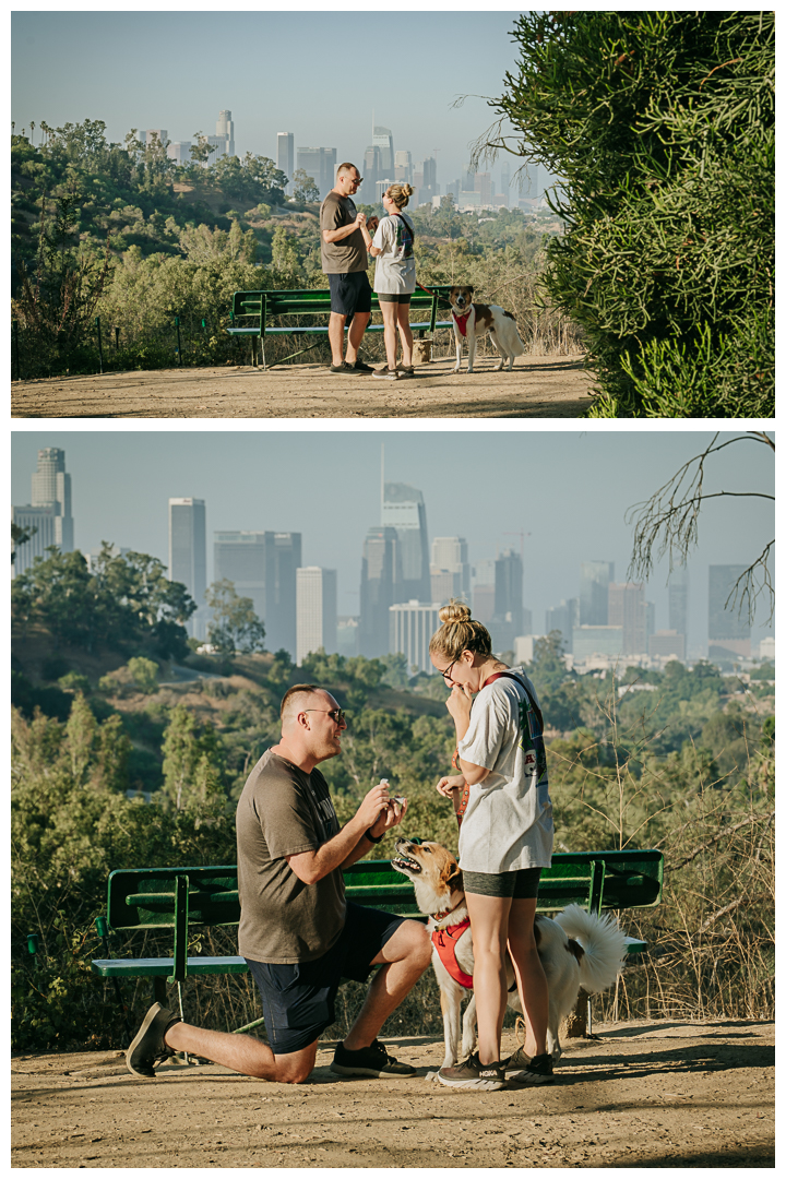 Surprise Proposal and Mini Engagement at Elysian Park, Los Angeles, California