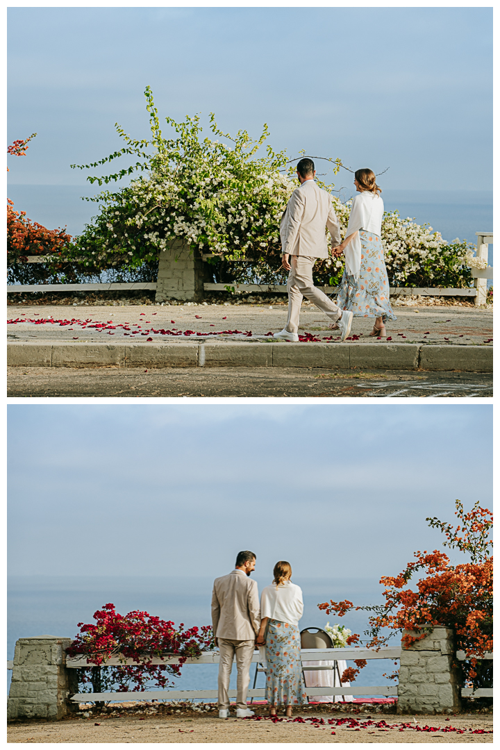 Surprise Proposal and Mini Engagement at Pacific Palisades, Los Angeles, California