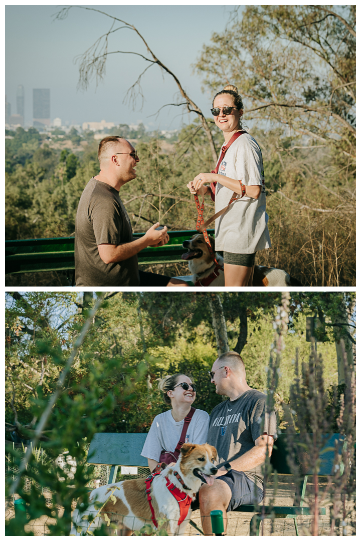 Surprise Proposal and Mini Engagement at Elysian Park, Los Angeles, California