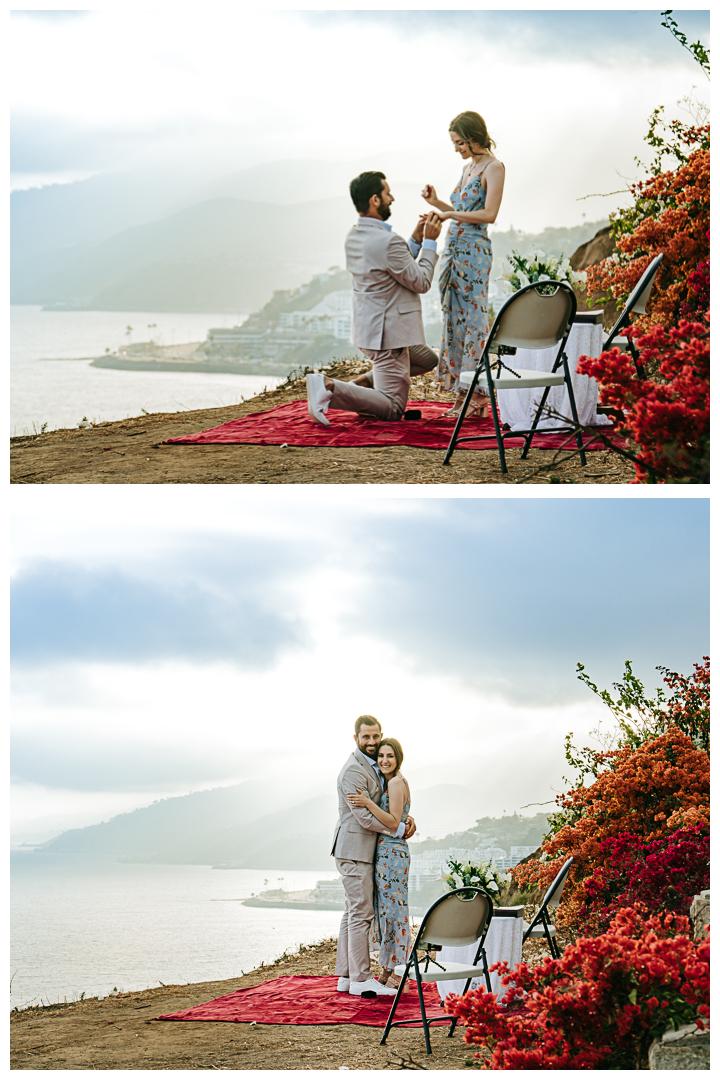 Surprise Proposal and Mini Engagement at Pacific Palisades, Los Angeles, California