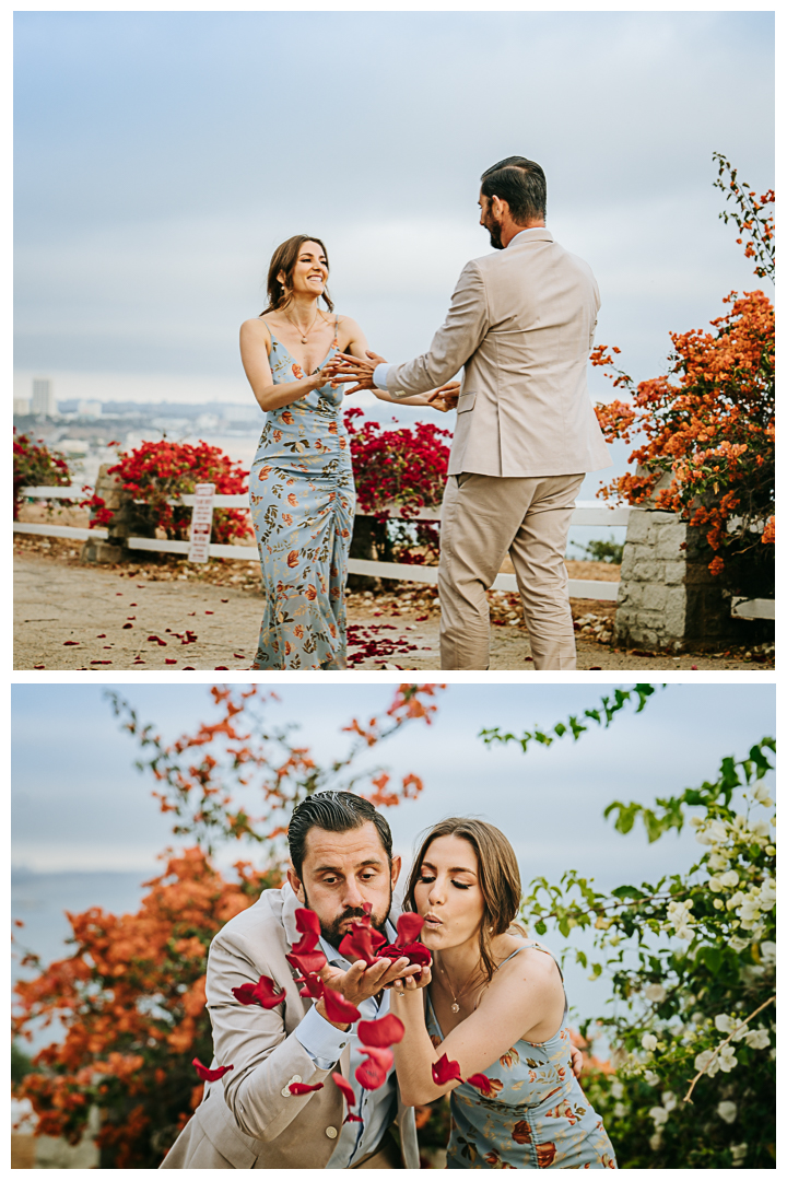 Surprise Proposal and Mini Engagement at Pacific Palisades, Los Angeles, California