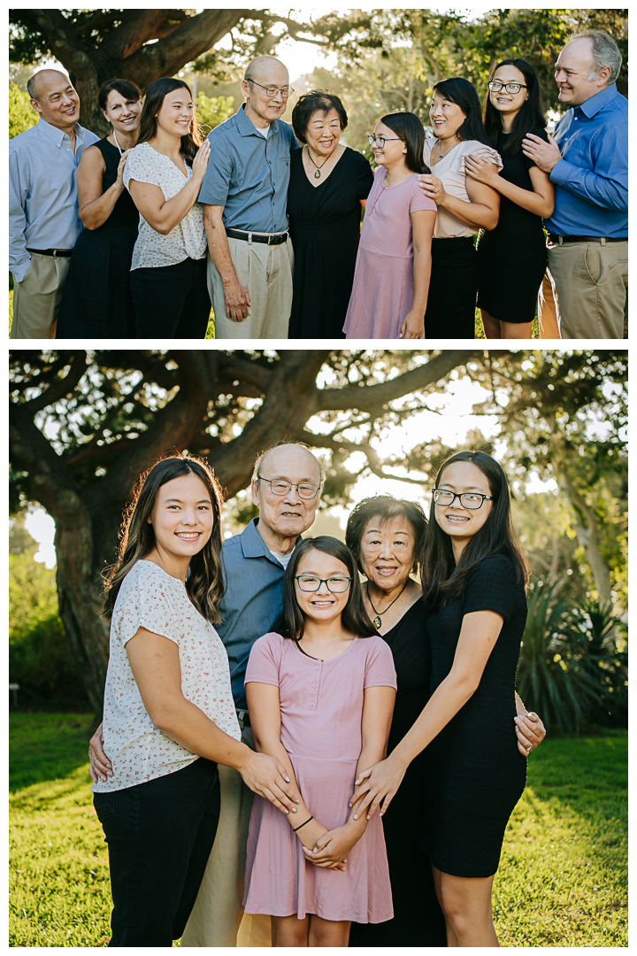 Outdoor family portraits at Valley Park in Hermosa Beach, California