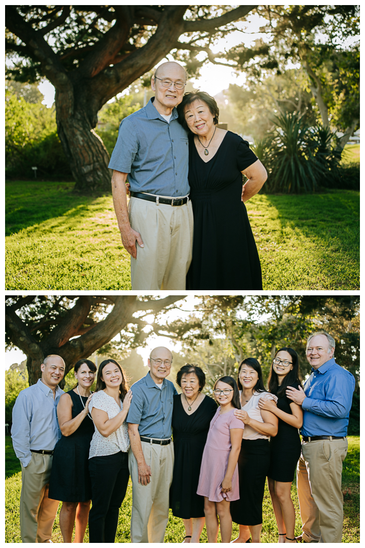 Outdoor family portraits at Valley Park in Hermosa Beach, California