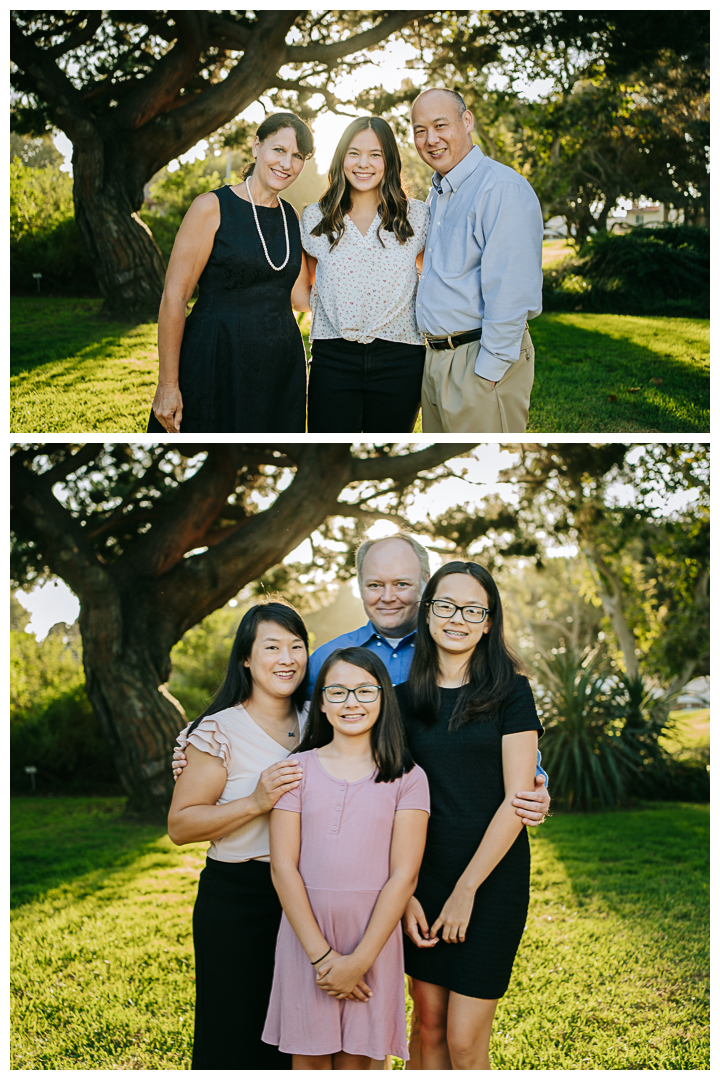 Outdoor family portraits at Valley Park in Hermosa Beach, California