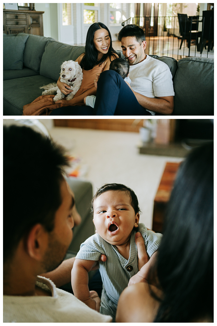 At home family photos in Palos Verdes, Los Angeles, California