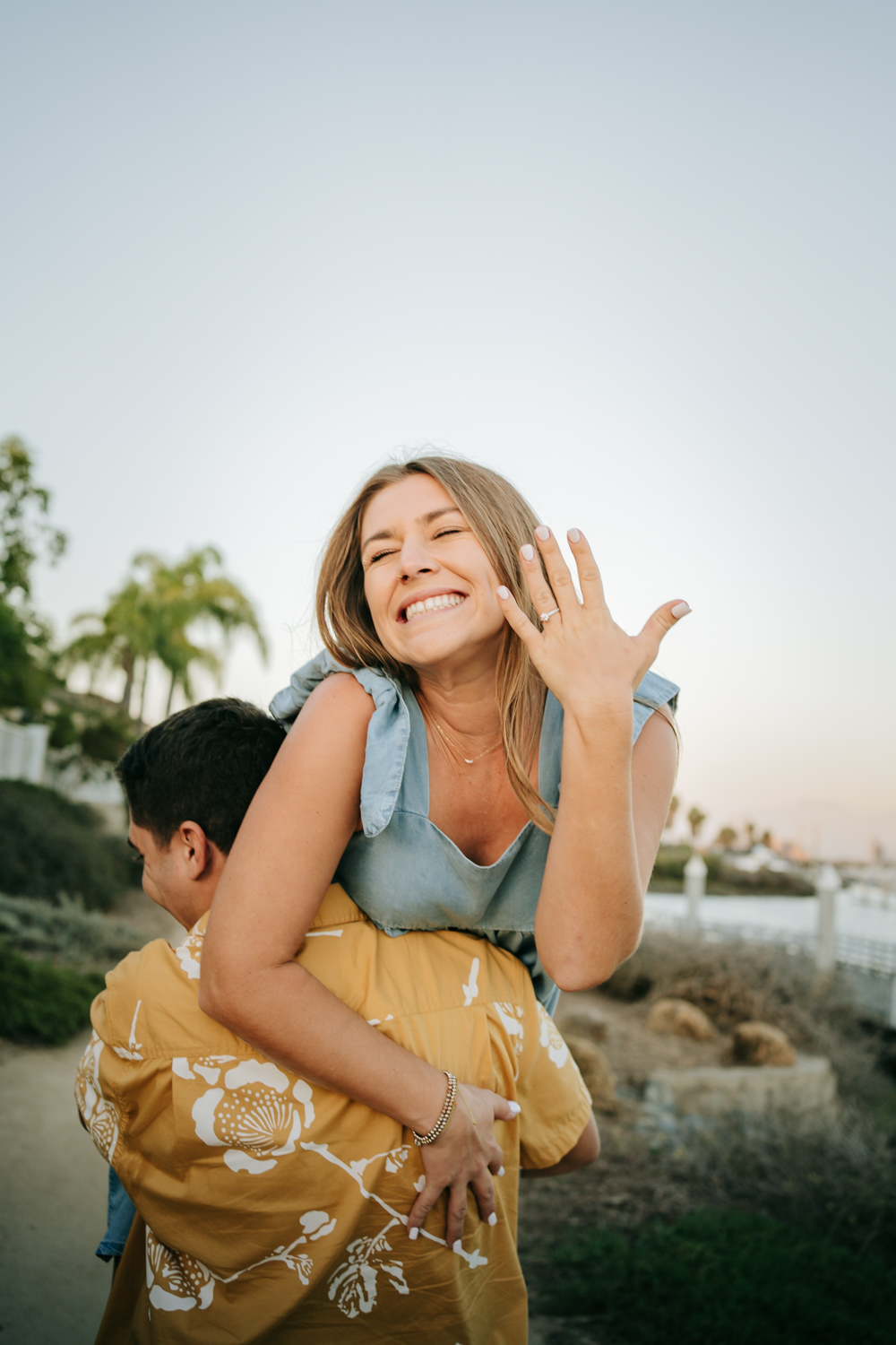 Surprise Proposal and Mini Engagement at Marine Stadium in Long Beach, California