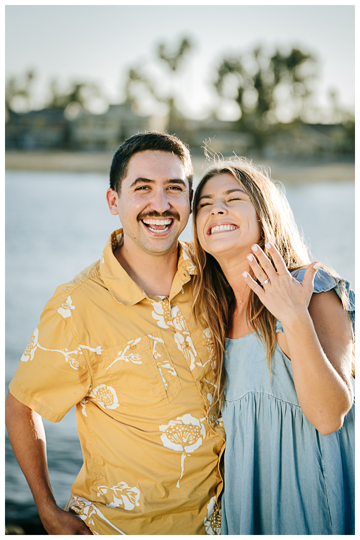 Surprise Proposal and Mini Engagement at Marine Stadium in Long Beach, California