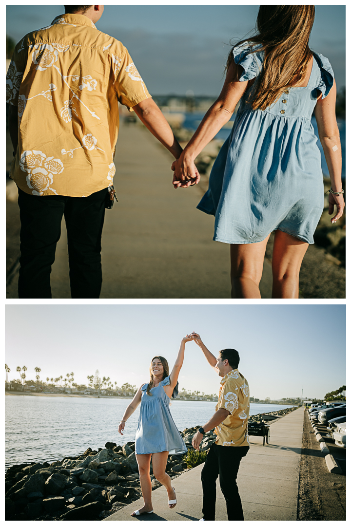 Surprise Proposal and Mini Engagement at Marine Stadium in Long Beach, California