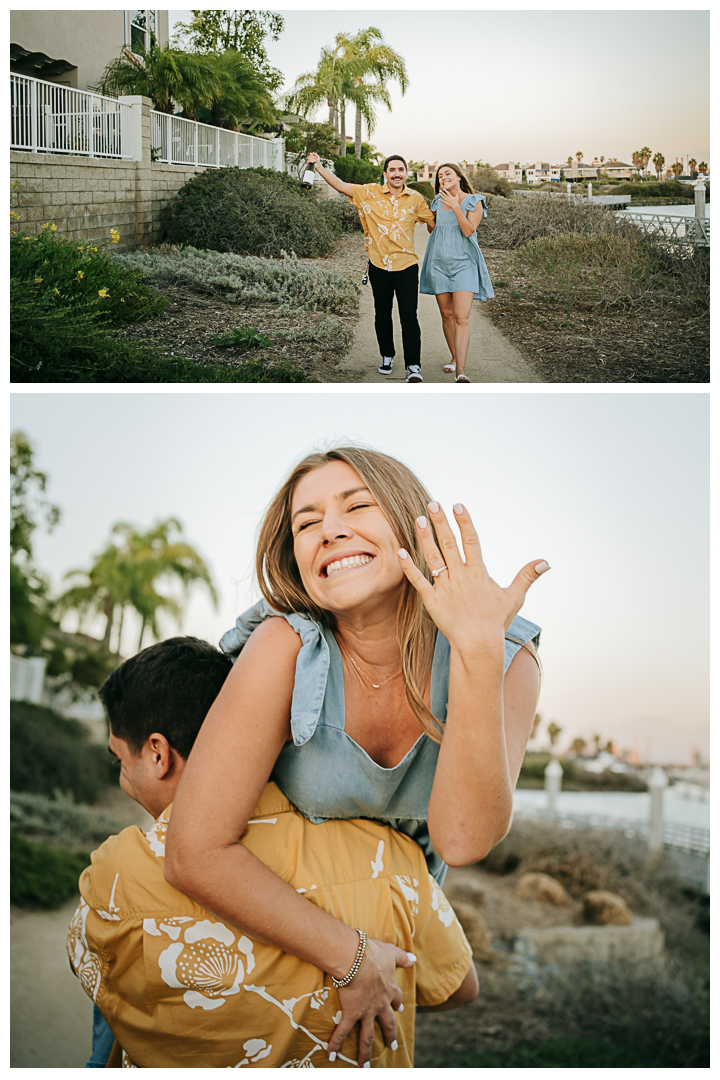 Surprise Proposal and Mini Engagement at Marine Stadium in Long Beach, California