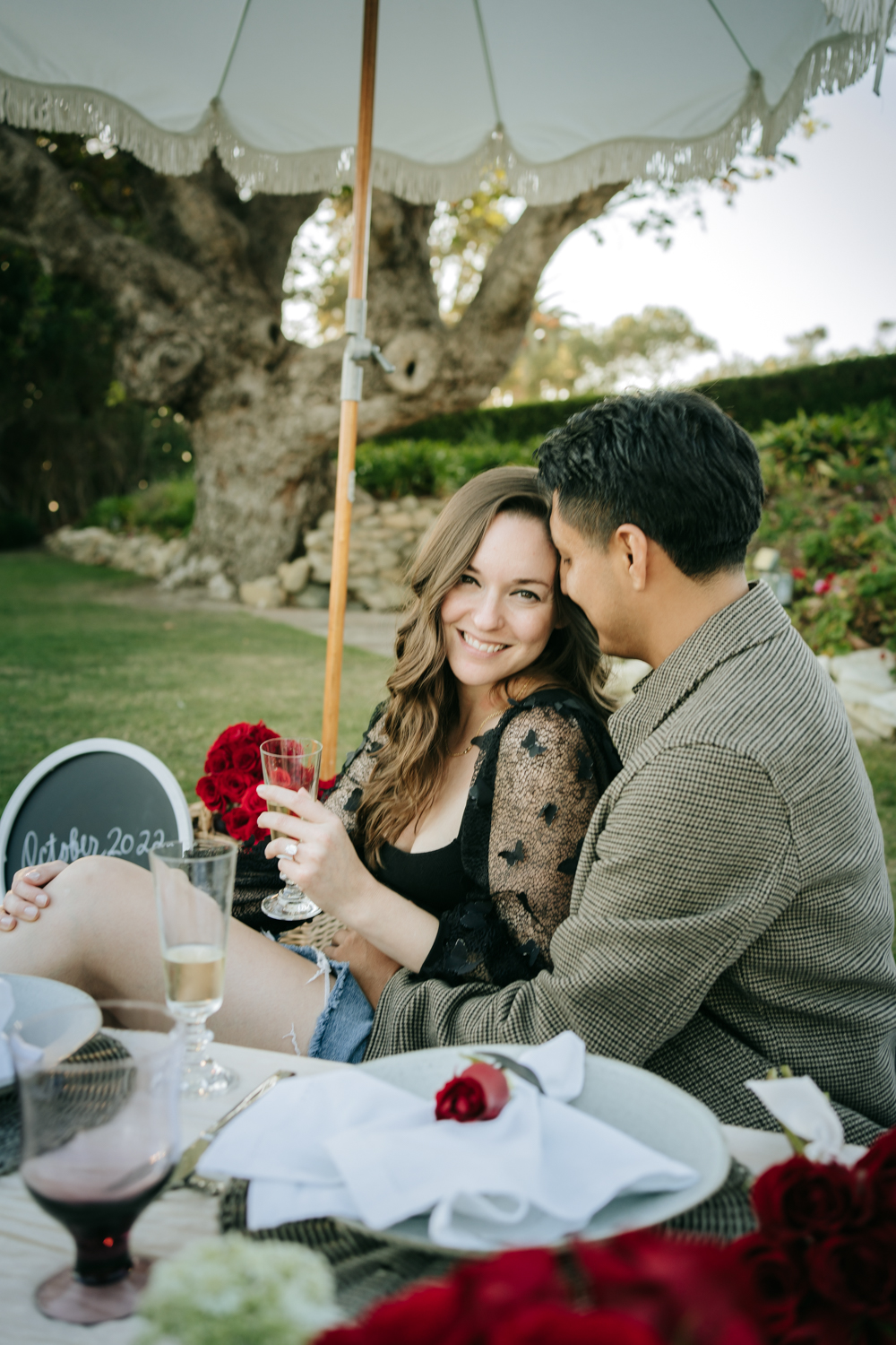 Surprised Proposal at Adamson House Museum, Malibu, Los Angeles, California