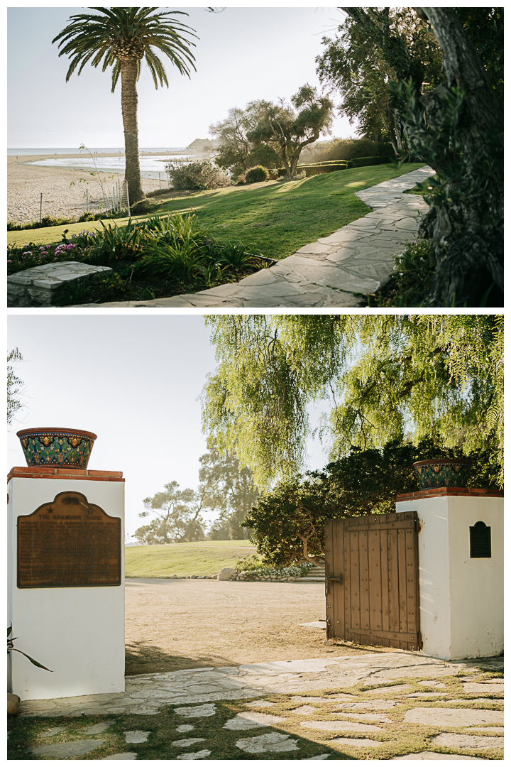 Surprised Proposal at Adamson House Museum, Malibu, Los Angeles, California