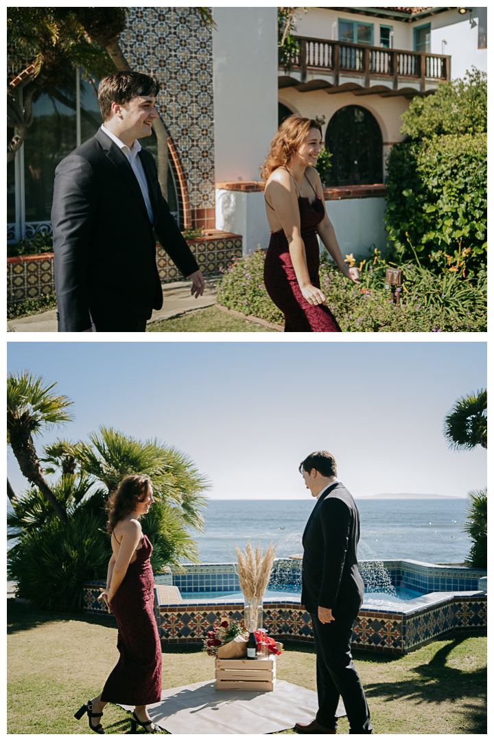 Marriage Proposal at Adamson House Museum in Malibu, Los Angeles, California