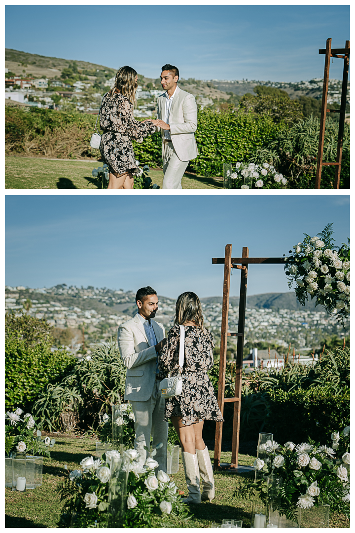 Surprise Proposal Ideas and Mini Engagement at Crescent Bay Park in Laguna Beach, Los Angeles, California