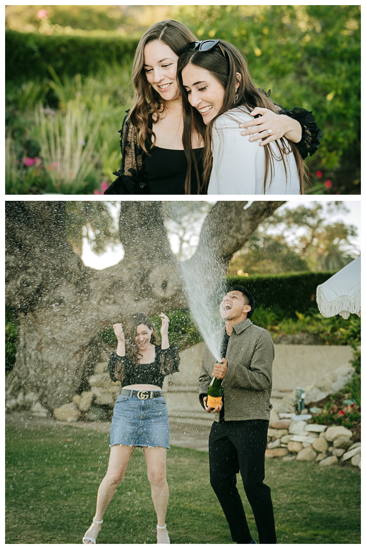 Surprised Proposal at Adamson House Museum, Malibu, Los Angeles, California