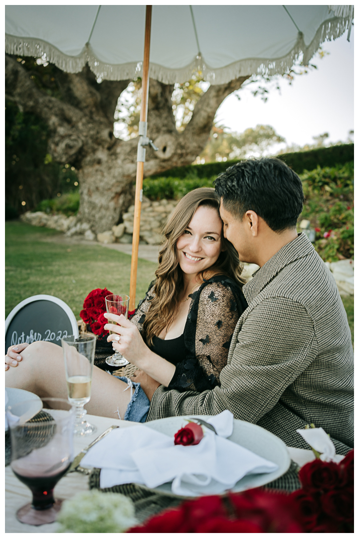 Surprised Proposal at Adamson House Museum, Malibu, Los Angeles, California