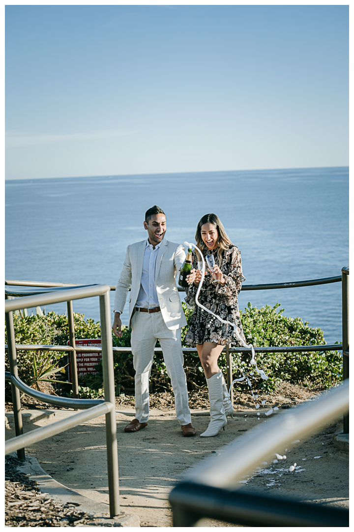 Surprise Proposal Ideas and Mini Engagement at Crescent Bay Park in Laguna Beach, Los Angeles, California