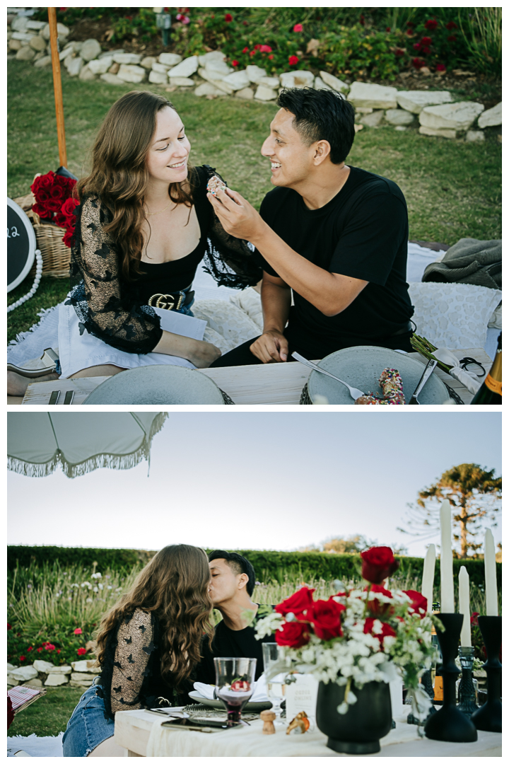 Surprised Proposal at Adamson House Museum, Malibu, Los Angeles, California