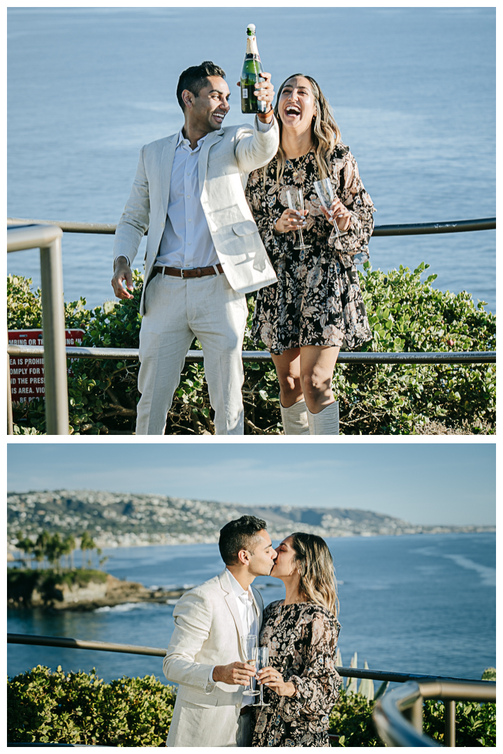 Surprise Proposal Ideas and Mini Engagement at Crescent Bay Park in Laguna Beach, Los Angeles, California