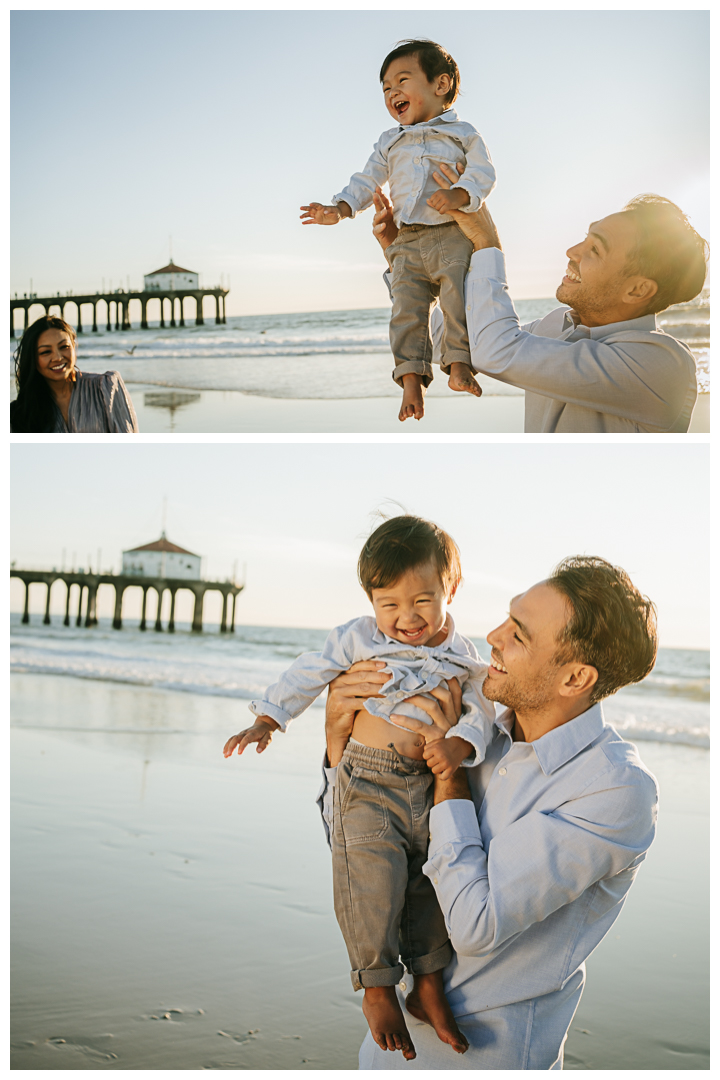 Family Photos at Manhattan Beach Pier in Manhattan Beach, Los Angeles, California