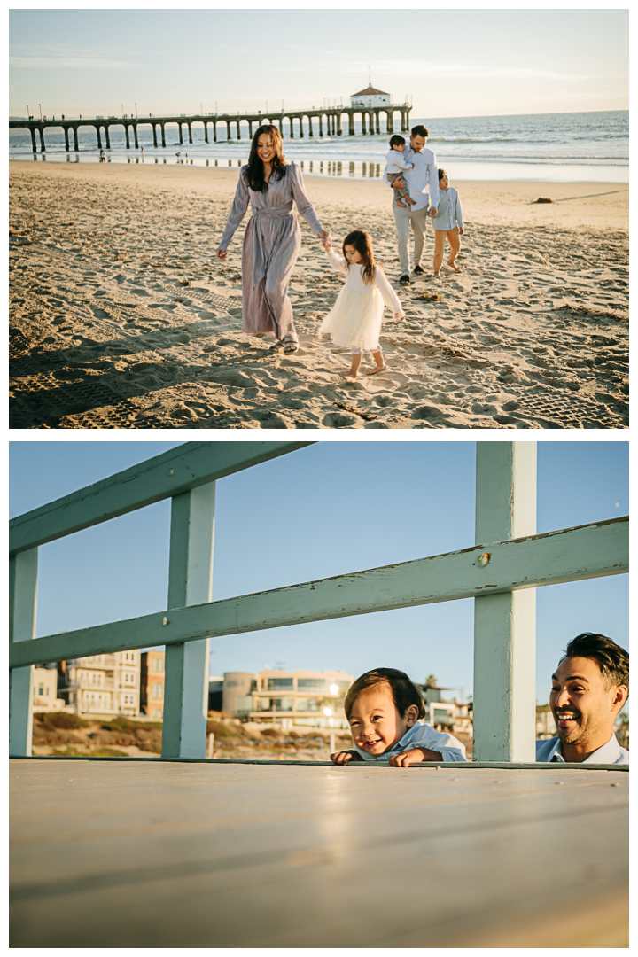 Family Photos at Manhattan Beach Pier in Manhattan Beach, Los Angeles, California