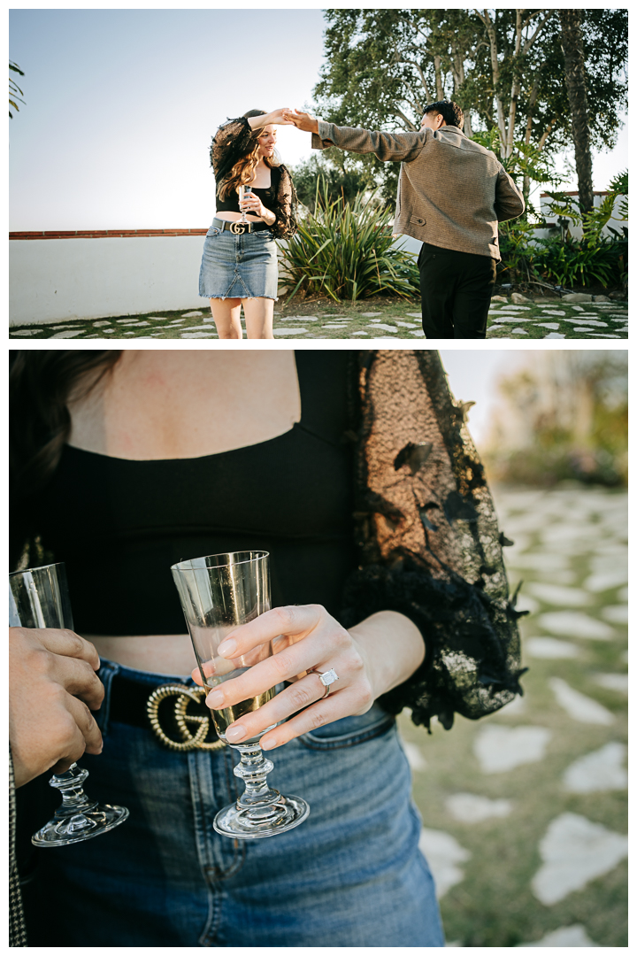 Surprised Proposal at Adamson House Museum, Malibu, Los Angeles, California