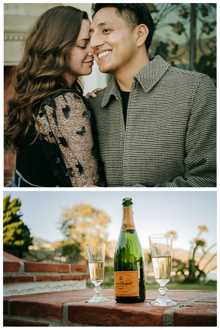 Surprised Proposal at Adamson House Museum, Malibu, Los Angeles, California